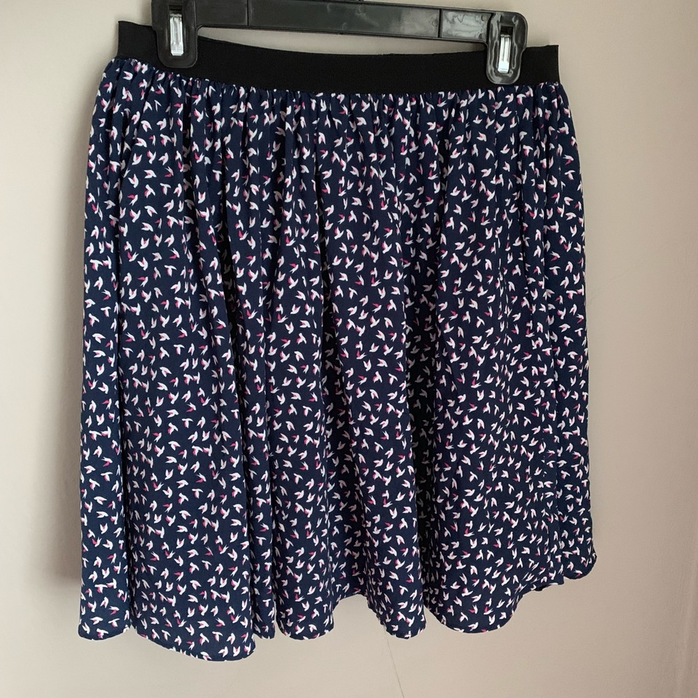 FRNCH Bird Print Mini Skirt in Size Medium